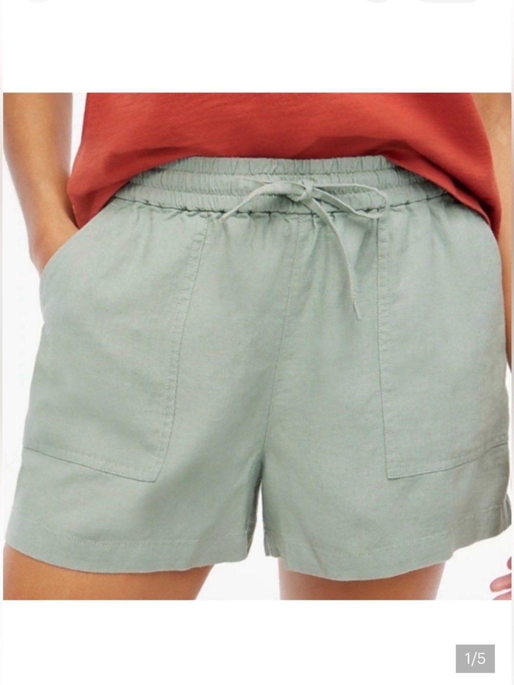 J Crew Factory Drawstring Linen-Blend Women’s Shorts